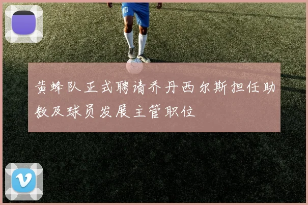 黄蜂队正式聘请乔丹西尔斯担任助教及球员发展主管职位
